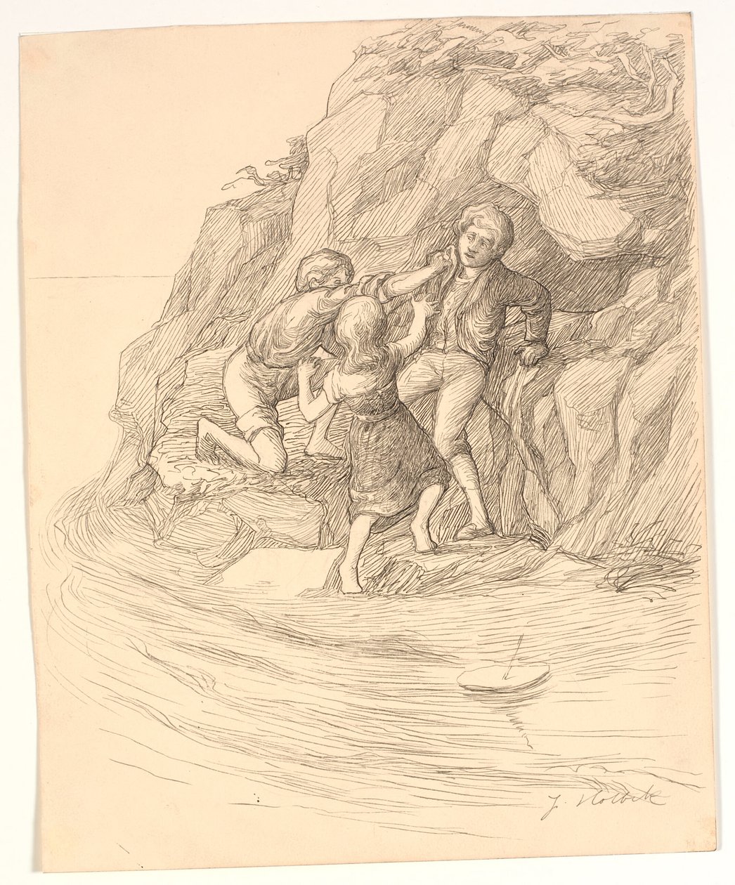 Illustration zu Alfred Tennyson "Enoch Arden" von Johannes Holbek