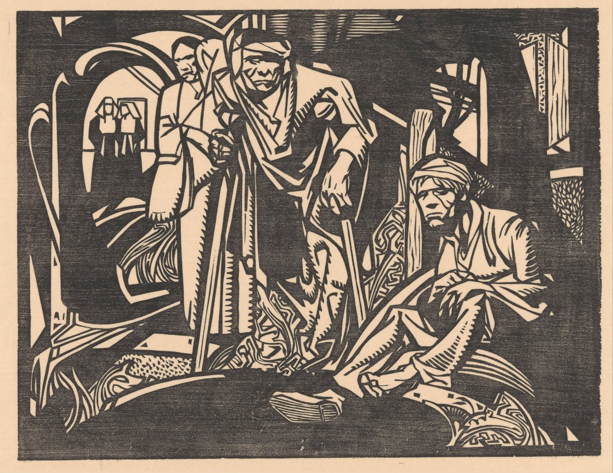 Verwundete in einer Kirche von Johannes Josephus Aarts