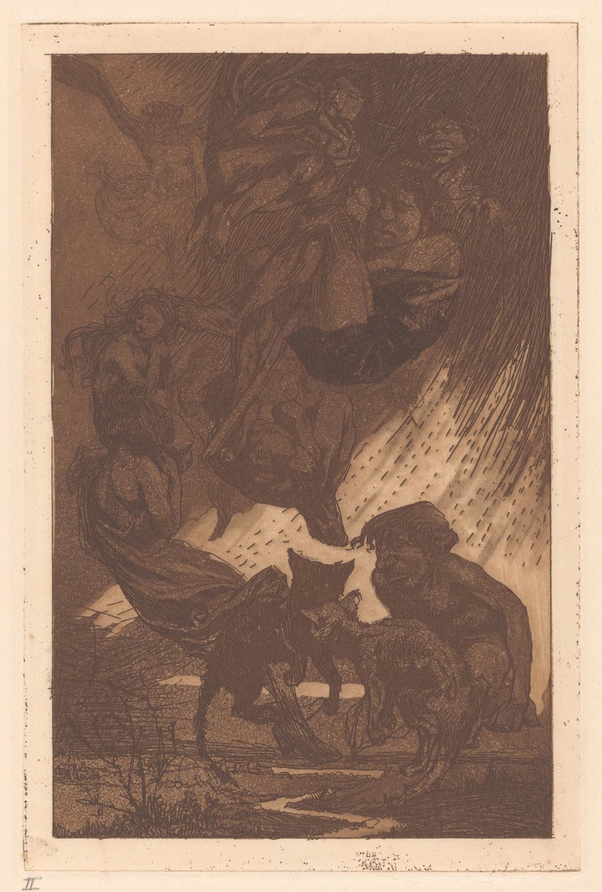 Schwebende Menschen, Fantasiewesen und Katzen von Johannes Josephus Aarts