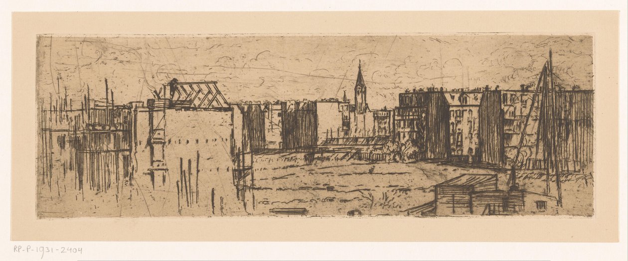 Ansicht von Amsterdam mit im Bau befindlichen Häusern von Johannes Löhr