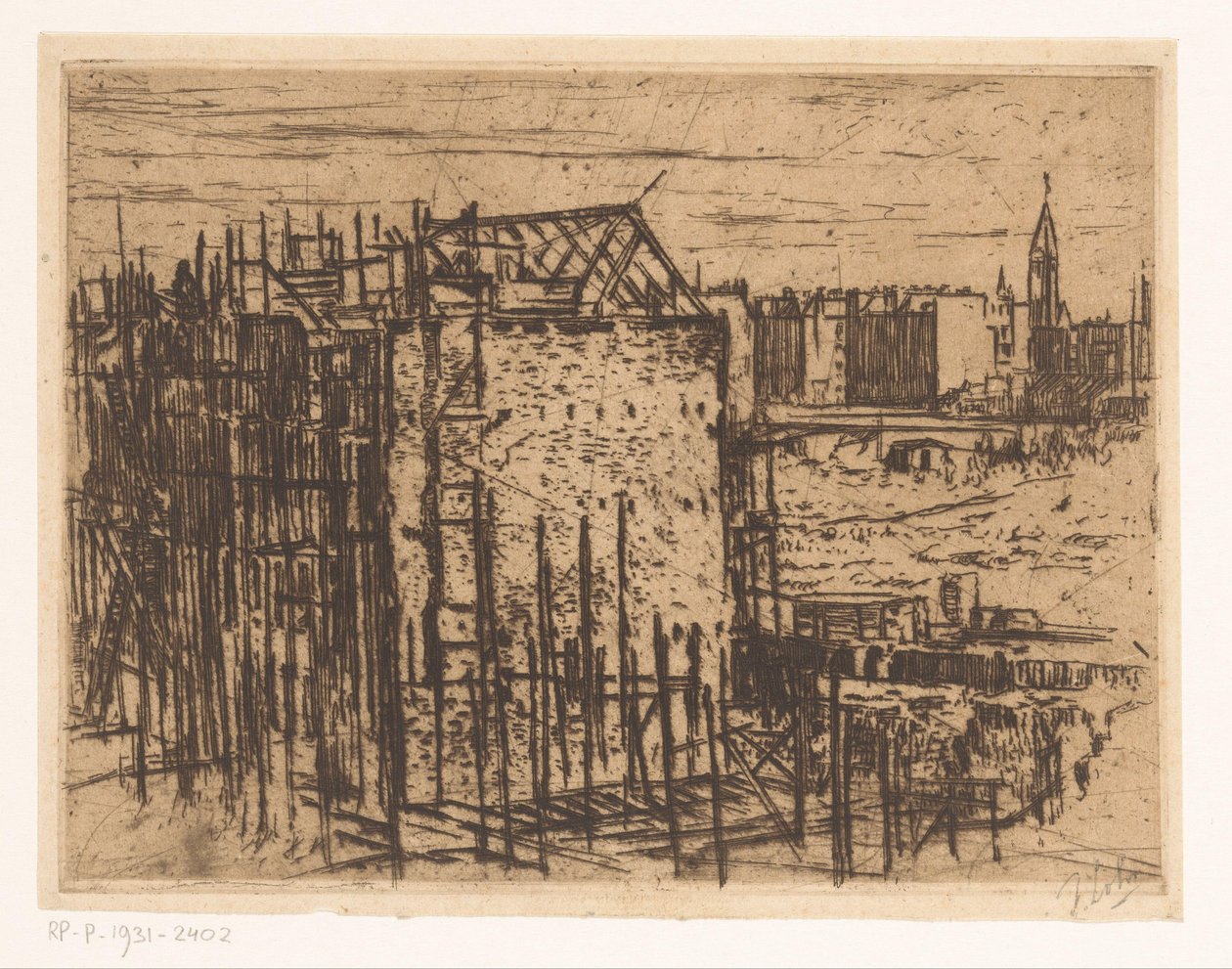 Häuser im Bau von Johannes Löhr