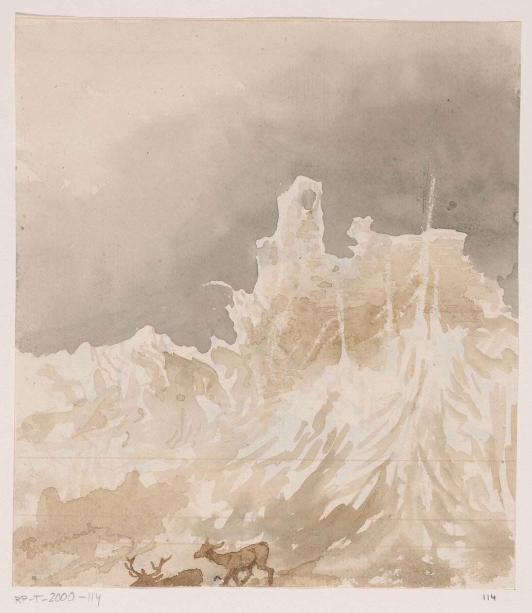 Ruine in den Ardennen von Johannes Tavenraat (signed by artist)