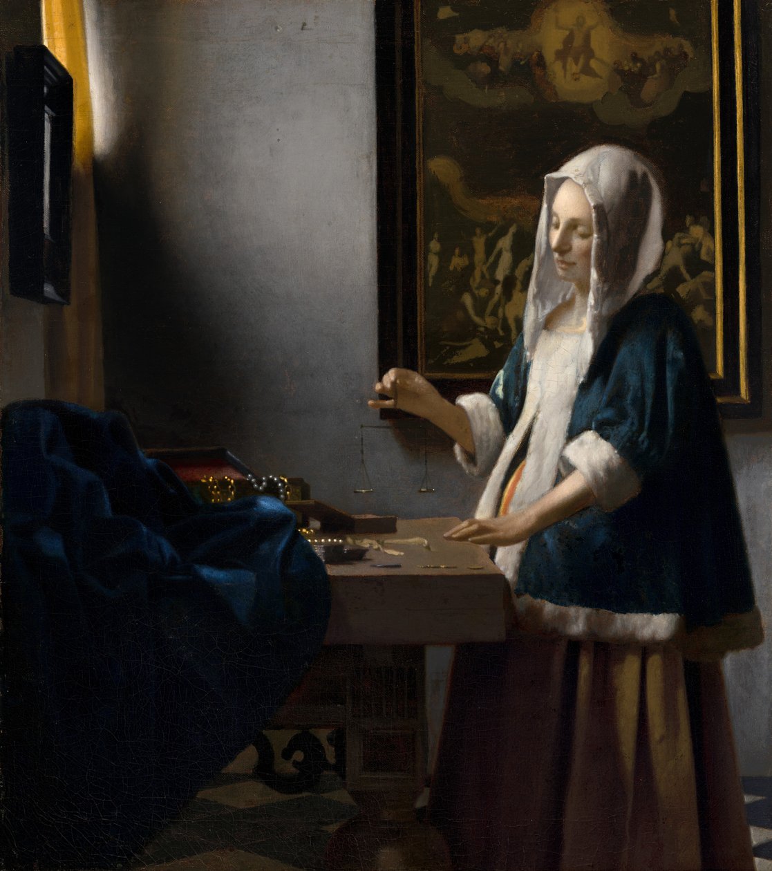 Frau mit Waage von Johannes Vermeer