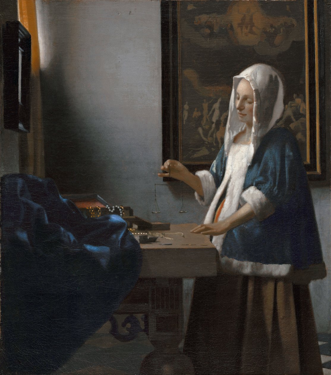 Frau mit einer Waage von Johannes Vermeer