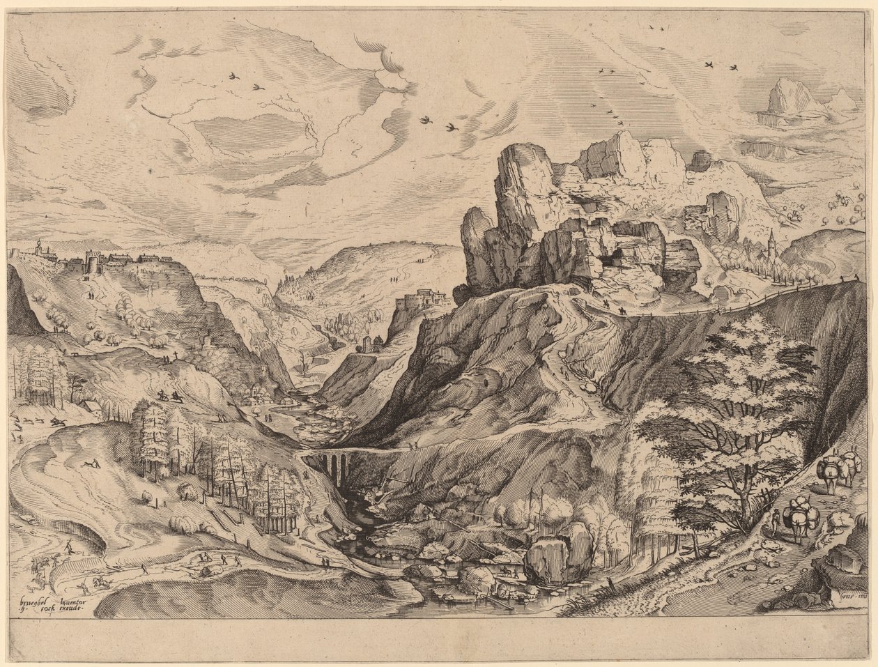 Alpenlandschaft von Johannes and Lucas van Doetechum after Pieter Bruegel the Elder