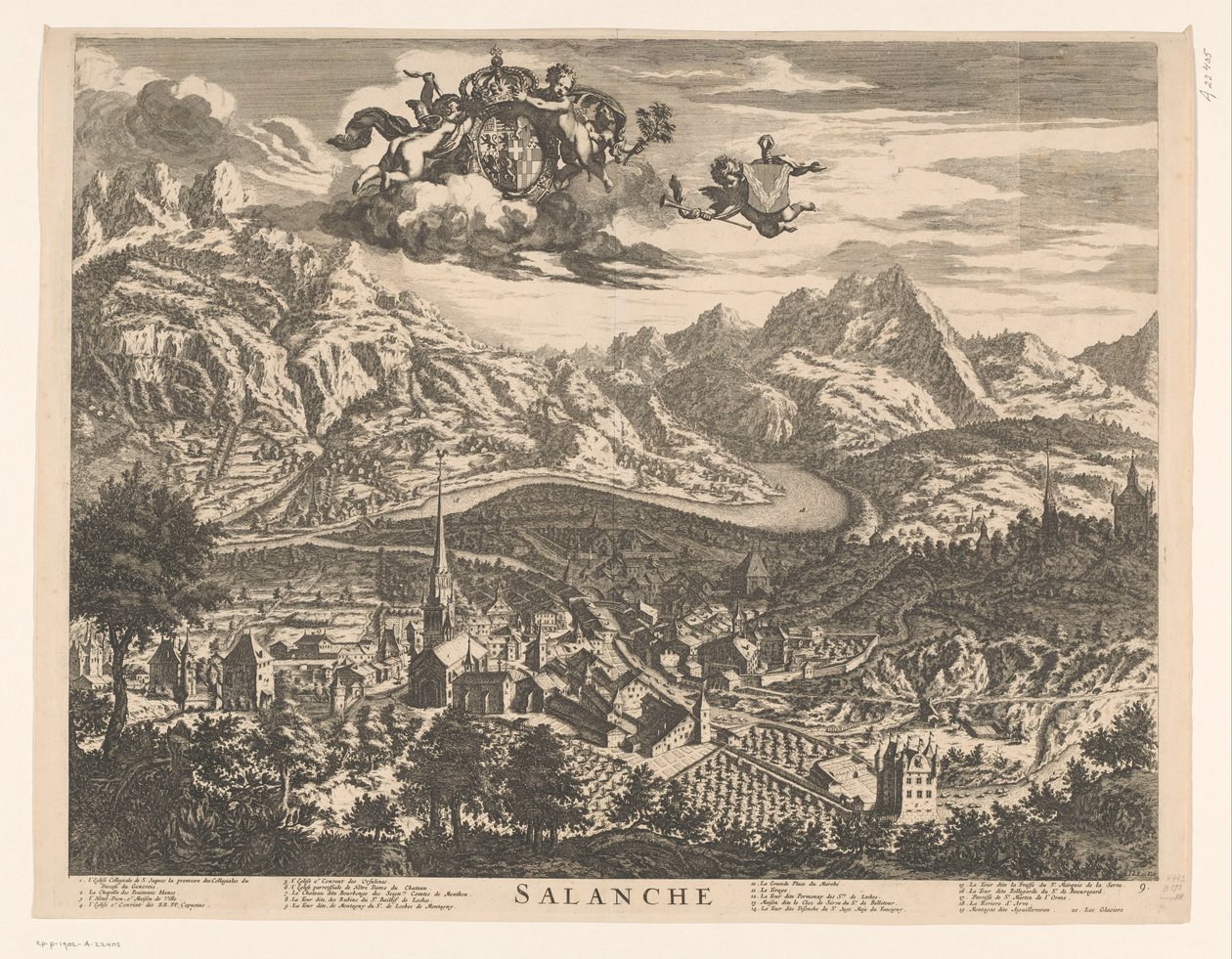 Ansicht von Sallanches von Johannes de Ram
