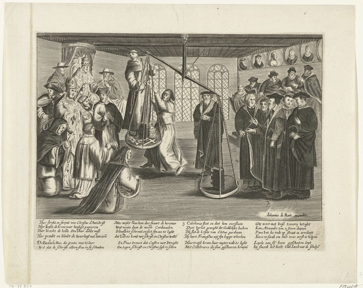 Das Wiegen der Bibel, 1660 von Johannes de Ram
