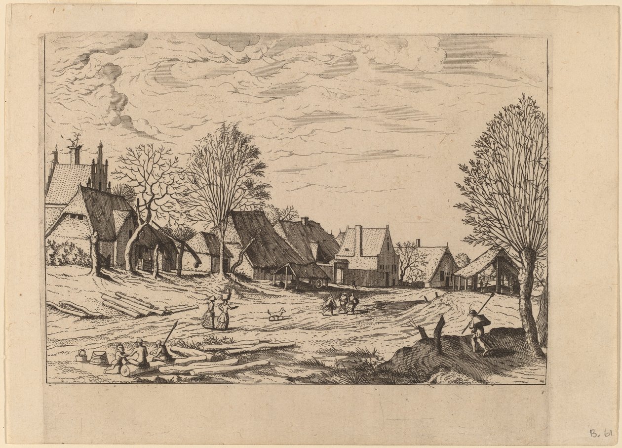 Dorfstraße von Johannes van Doetechum, the Elder and Lucas