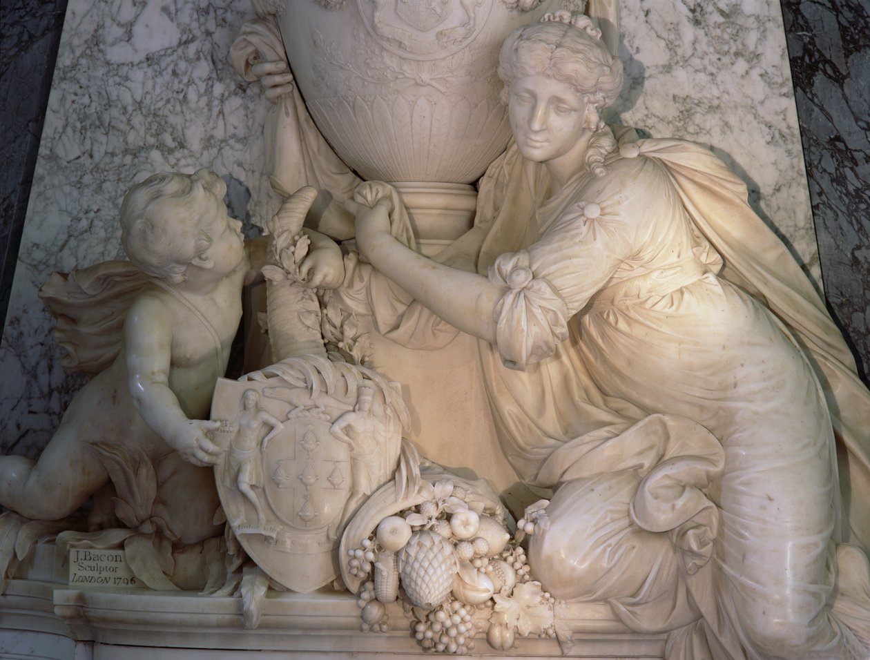 Denkmal für den Earl of Effingham, 1796 Marmor (Detail) von John Bacon