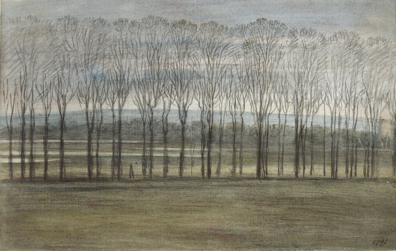 Blick vom Merton College, 28. Februar 1791 von John Baptist Malchair