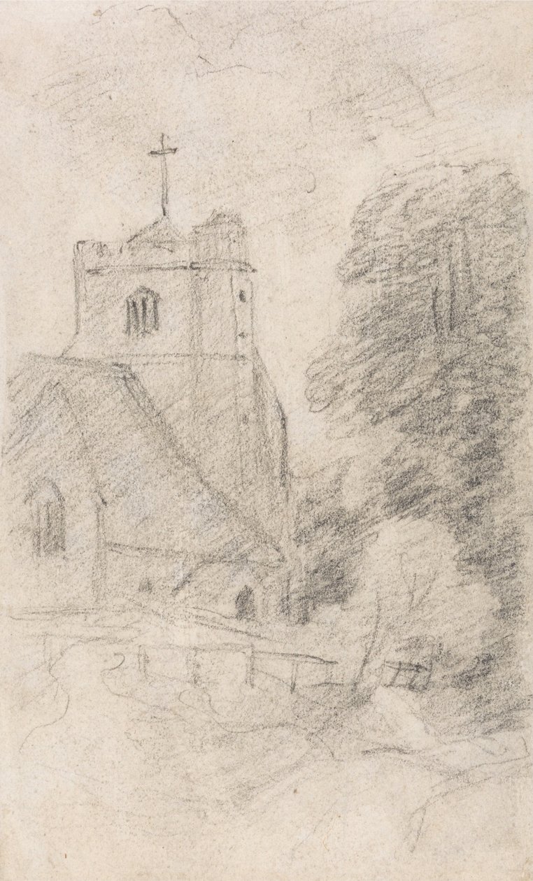Kirche von Leatherhead, nahe Epsom, von Nordosten von John Constable