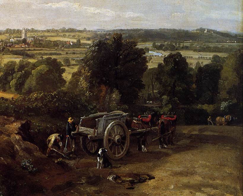 Das Stour-Tal mit der Kirche von Dedham (Detail) von John Constable