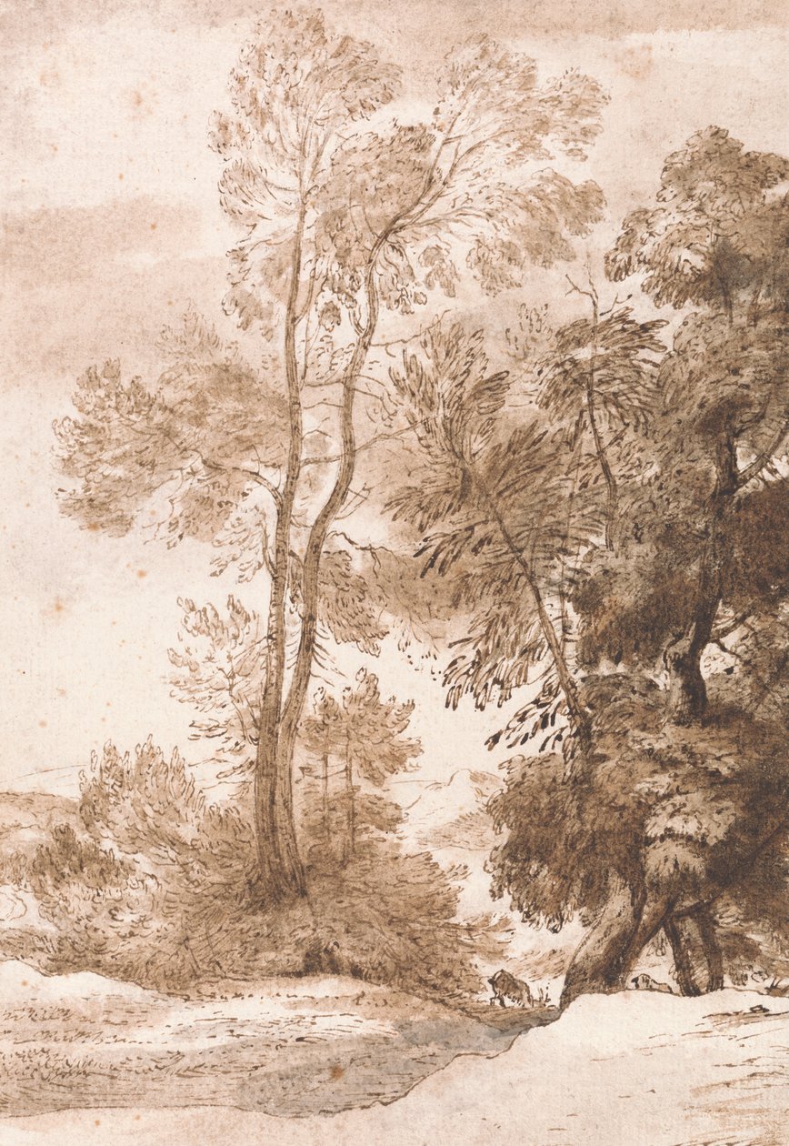 Bäume und Hirsche von John Constable