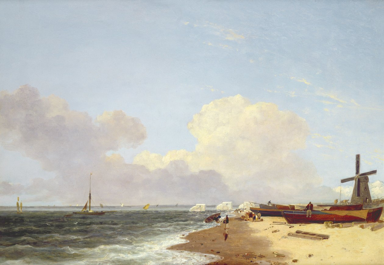 Yarmouth Beach, Blick nach Norden - Morgen von John Crome