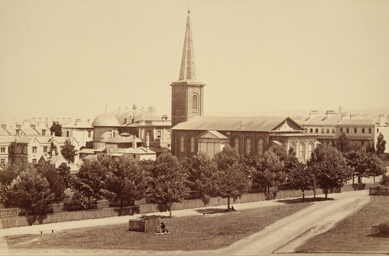 St. James Kirche, vom Hyde Park, Sydney von John Degotardi