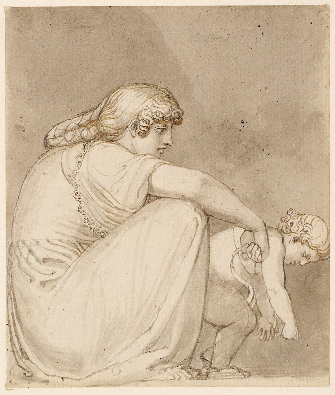 Eine Mutter und Kind von John Flaxman