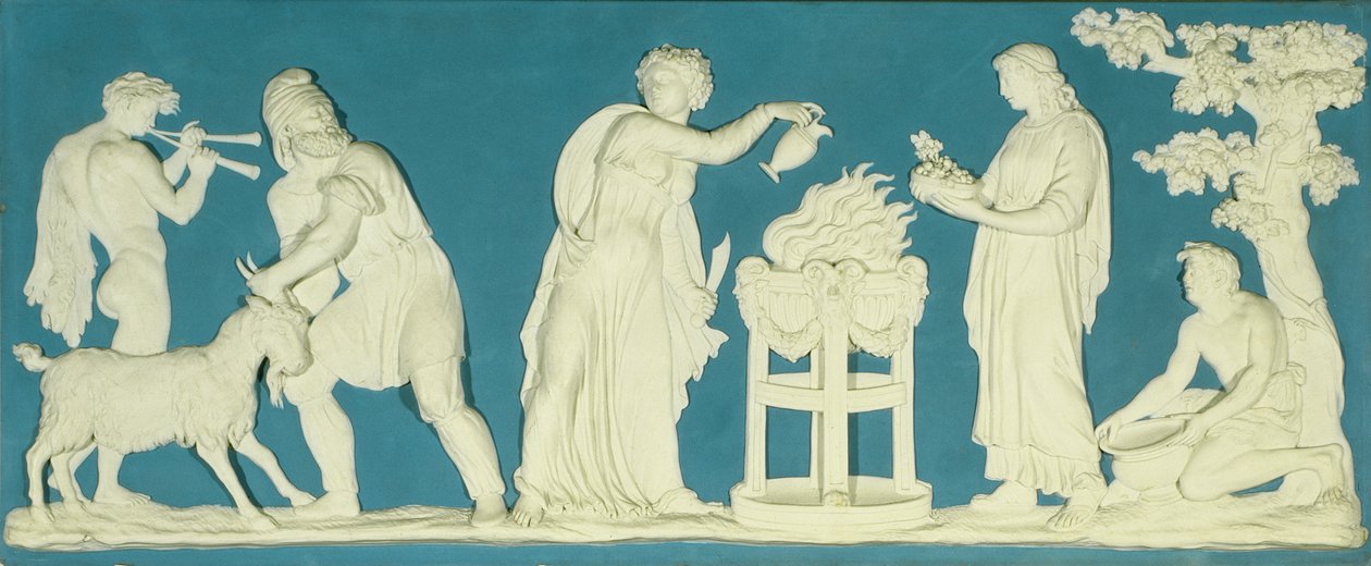 Bacchanalische Szene, Plakette von Wedgwood von John Flaxman
