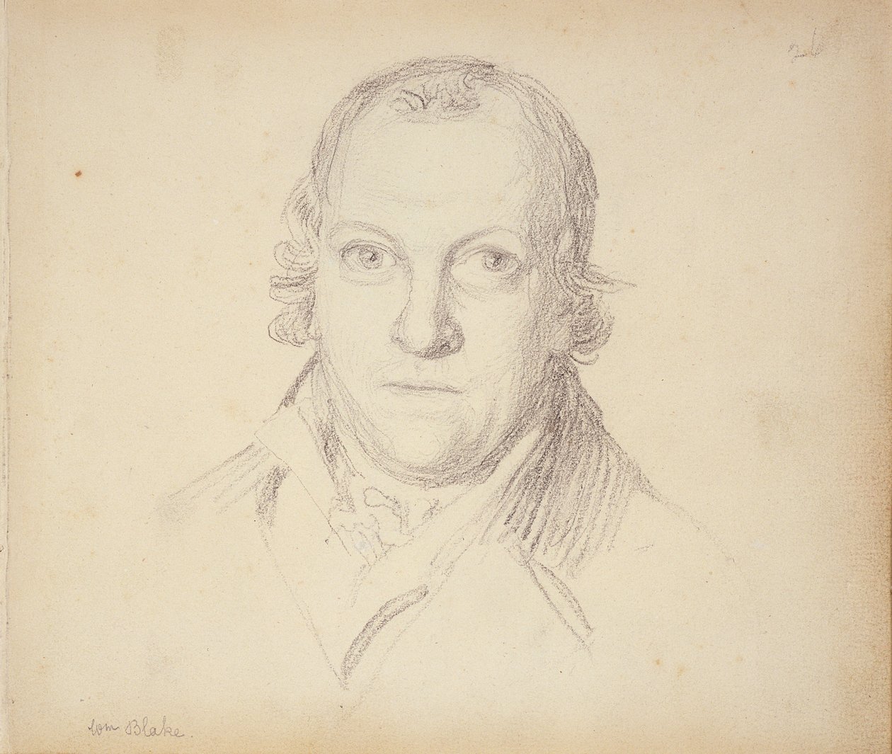 Porträt von William Blake (1757-1827) aus einem Buch mit Bleistiftporträts, ca. 1801 von John Flaxman