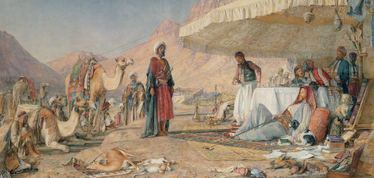 Ein fränkisches Lager in der Wüste des Berges Sinai, 1842, 1856 von John Frederick Lewis