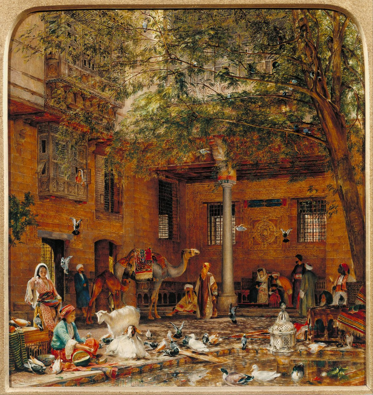 Studie für den Hof des koptischen Patriarchenhauses in Kairo von John Frederick Lewis