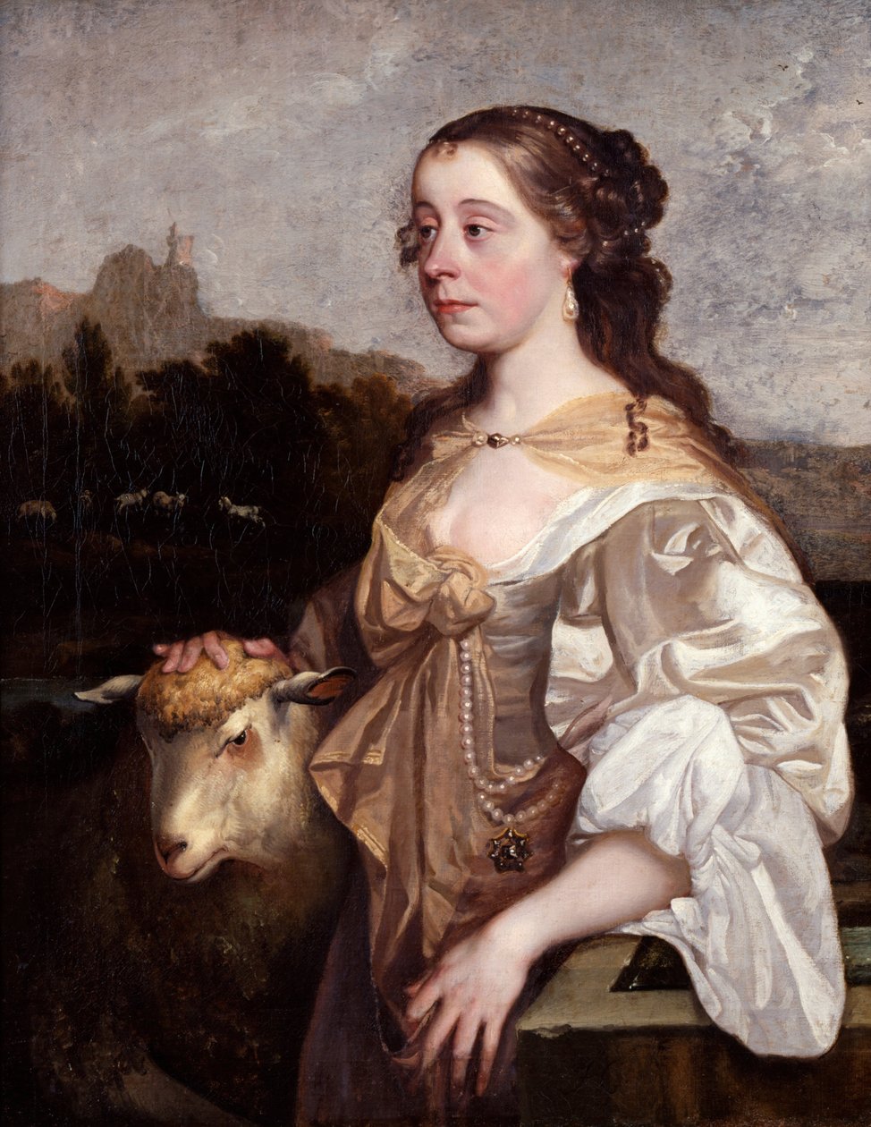 Eine Dame als Schäferin von John Greenhill