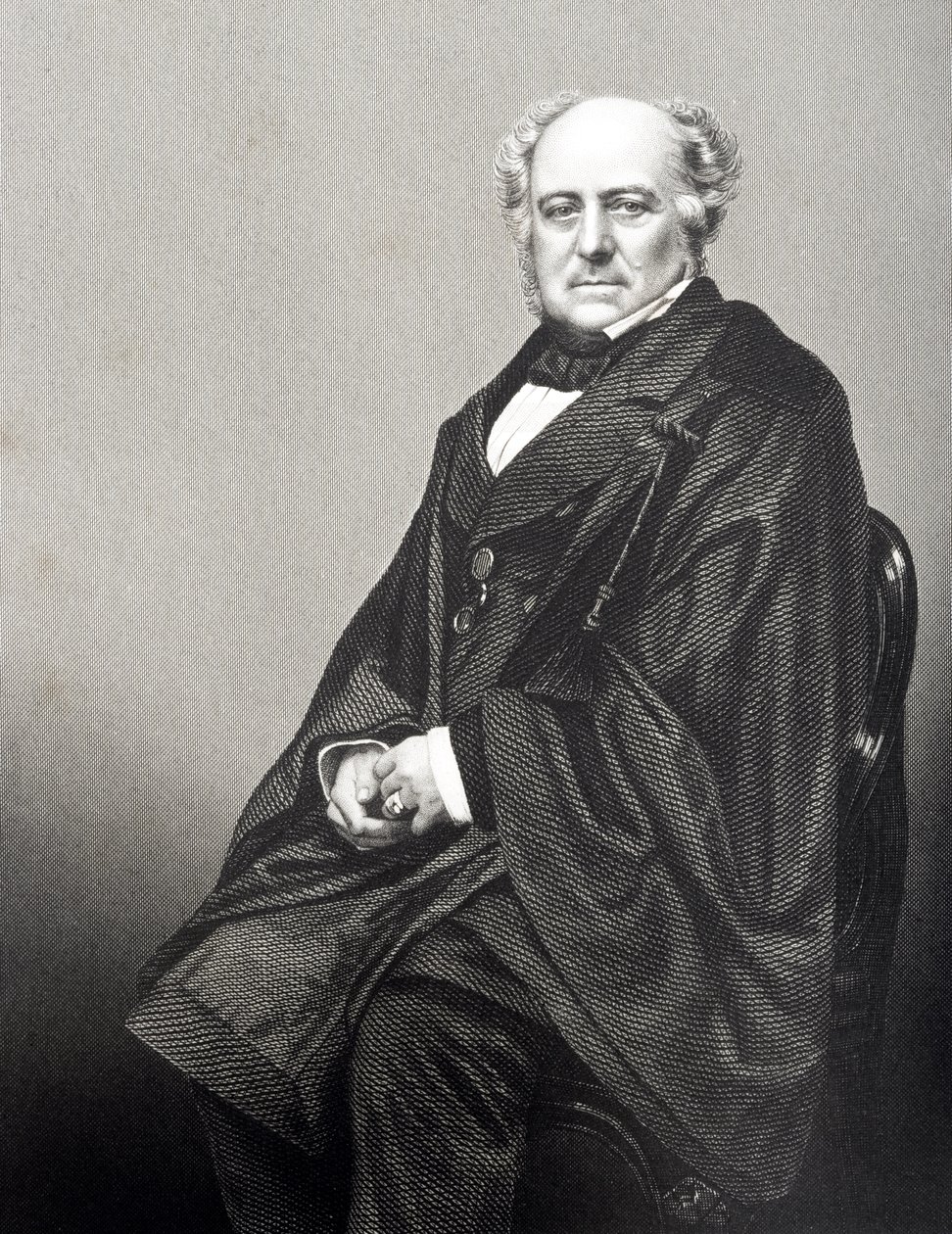 Sir Richard Bethell (1800-73) 1. Baron Westbury, graviert von D.J. Pound nach einem Foto, aus 