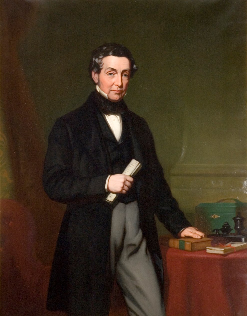 Porträt von Charles Gray Round (1797 - 1867) (beschnitten) von John Lucas