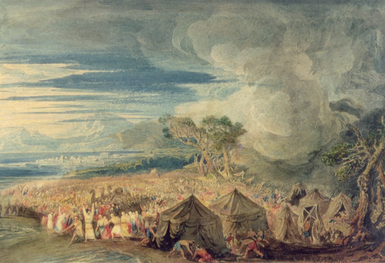 Moses teilt die Wasser des Roten Meeres von John Martin