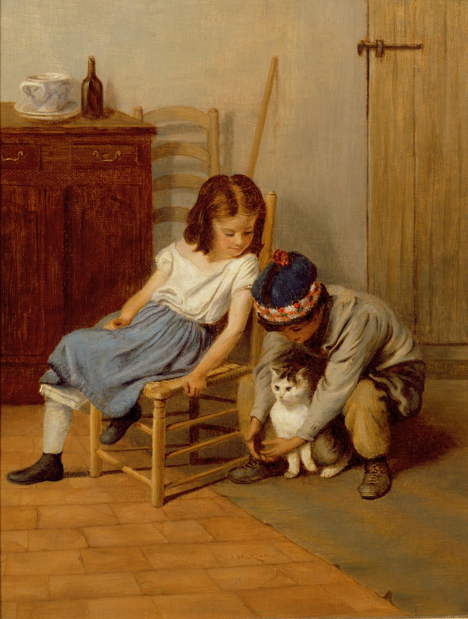 Mit Kätzchen spielen von John Morgan