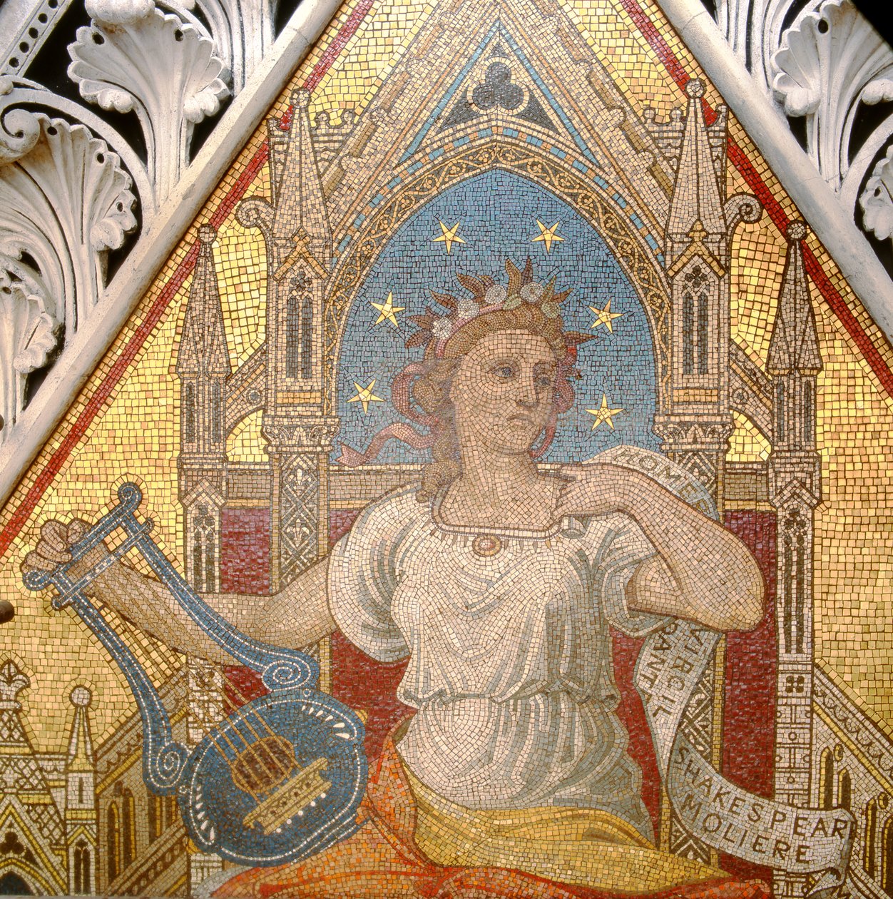 Detail der Poesie vom Albert Memorial, ausgeführt von Antonio Salviati von John Richard Clayton
