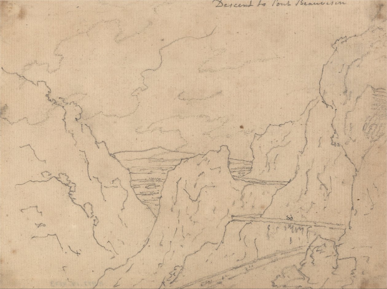 Abstieg zum Pont de Beauvoisin von John Robert Cozens