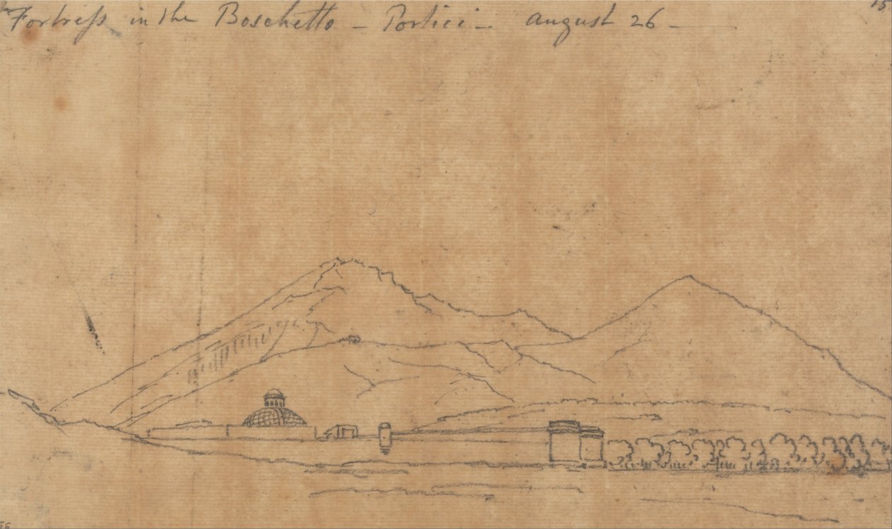 Festung im Boschetto, Portici, 26. August von John Robert Cozens