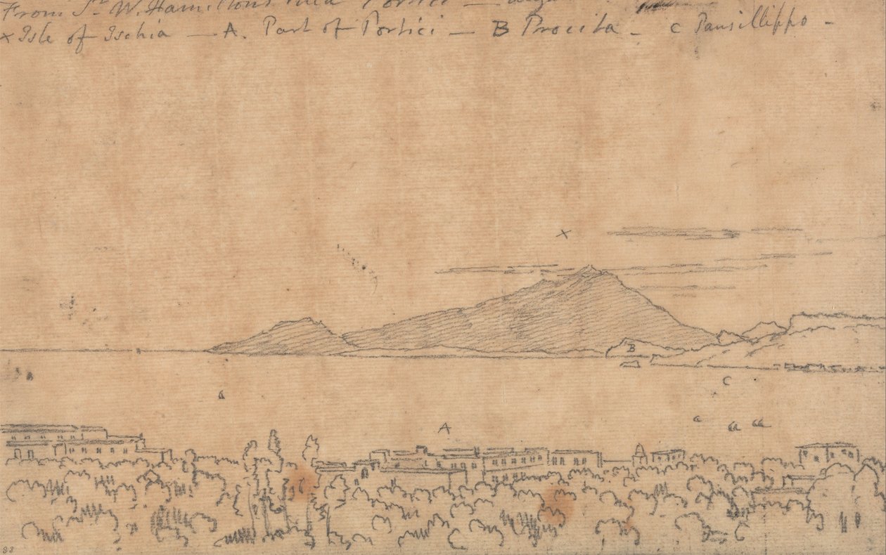 Von Sir W. Hamiltons Villa, Portici, 12. August von John Robert Cozens