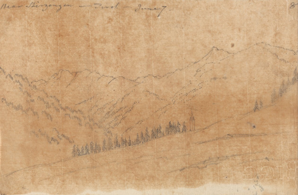 Nahe Sherzing, Tirol, 7. Juni von John Robert Cozens