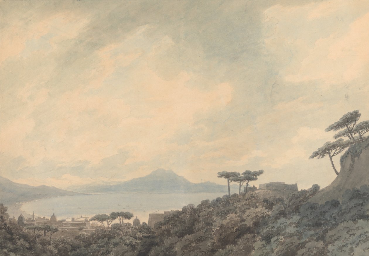 Die Bucht von Neapel von Capodimonte aus von John Robert Cozens