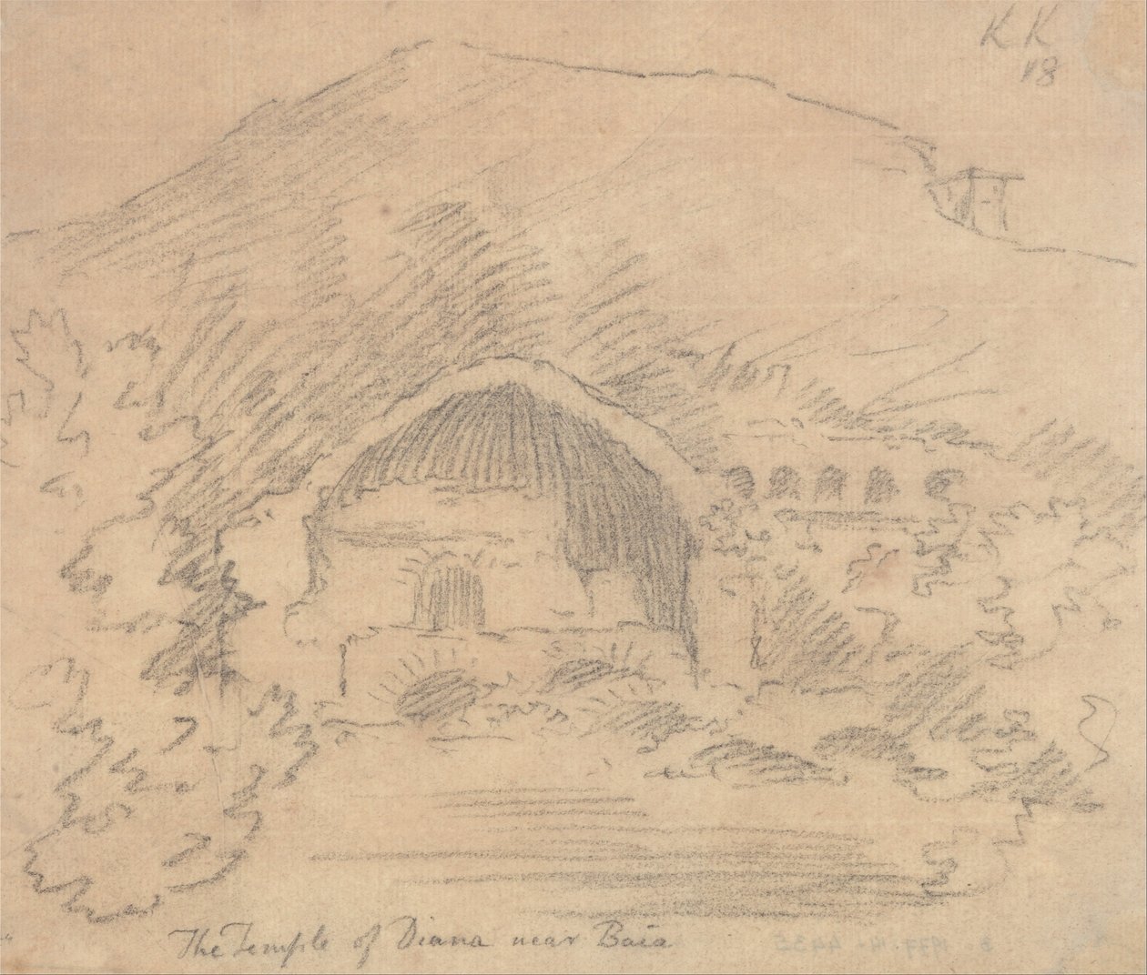 Der Tempel der Diana bei Baia von John Robert Cozens