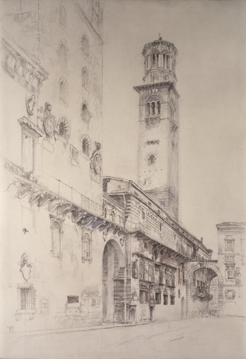 Piazza dei Signori, Verona, 19. Jahrhundert von John Ruskin