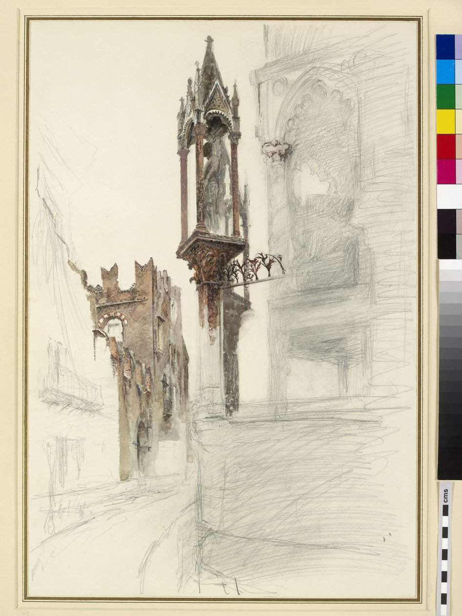Das Grab von Cansignorio (gest. 1375), Santa Maria Antica, Verona von John Ruskin