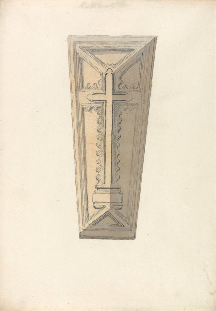Studie eines Sargdeckels aus einer Kirche in Norfolk von John Sell Cotman