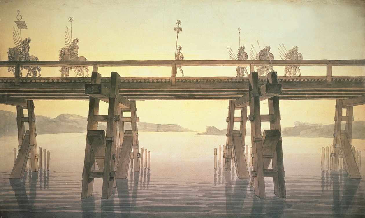 Il Ponte di Cesare, 1814 von John Soane