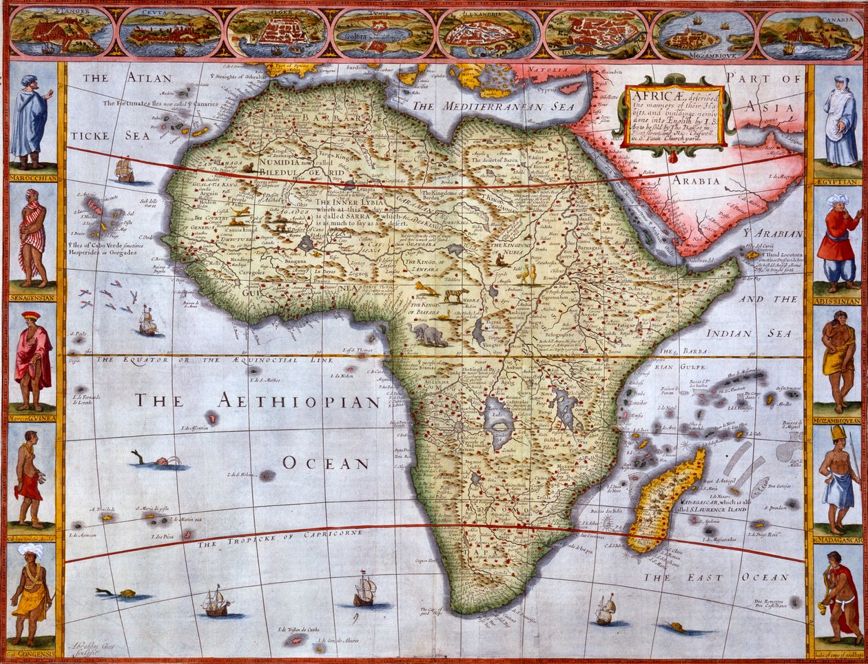 Karte von Afrika von John Speed