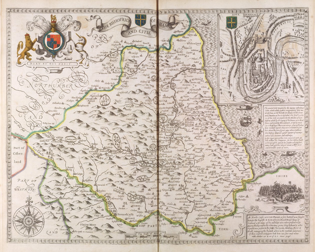 Das Bistum und die Stadt Durham, aus 