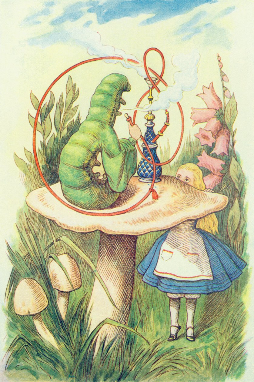 Alice trifft die Raupe, Illustration aus 