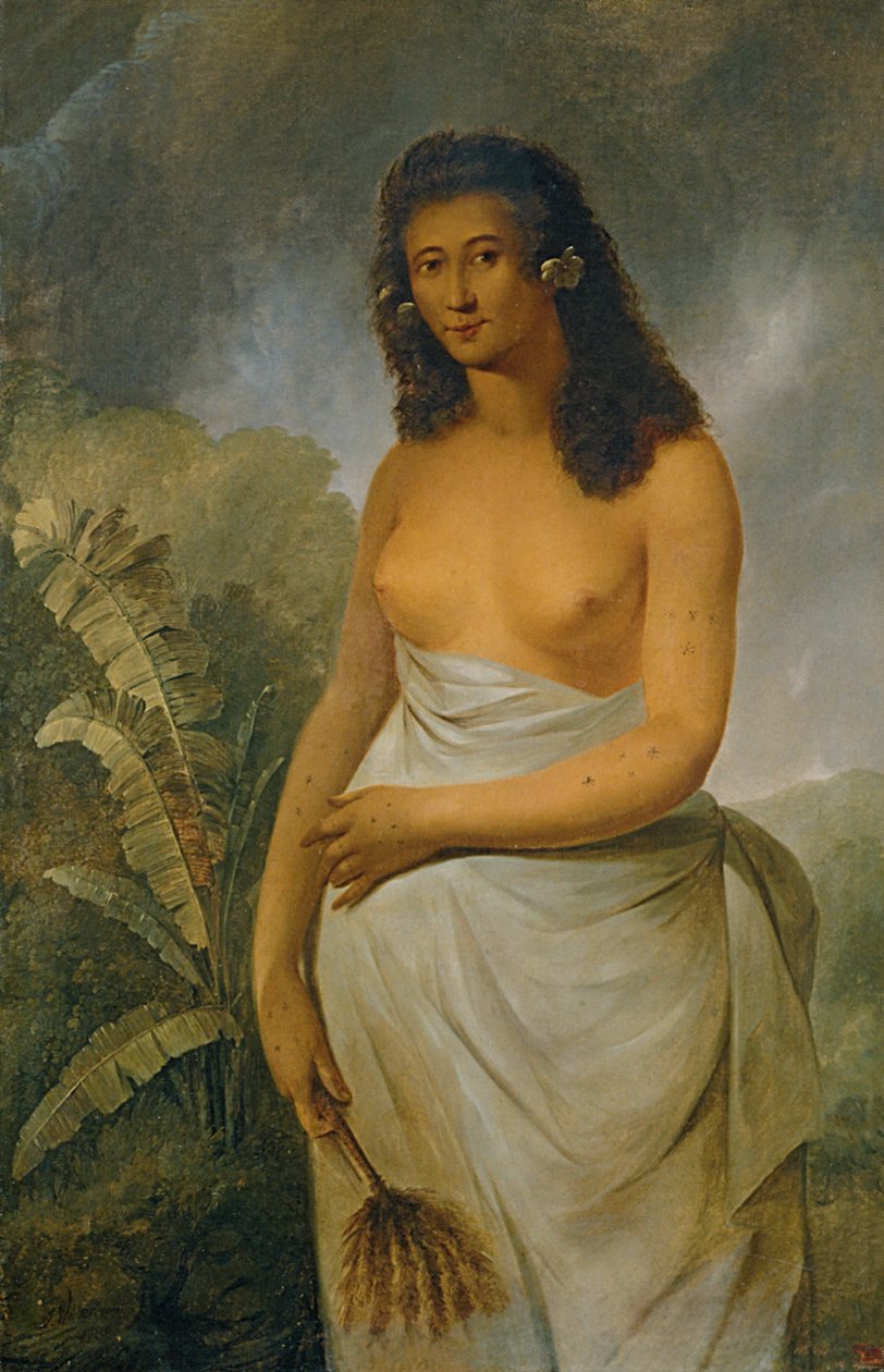 Die tahitianische Prinzessin Poedua, die Tochter von Oreo von John Webber