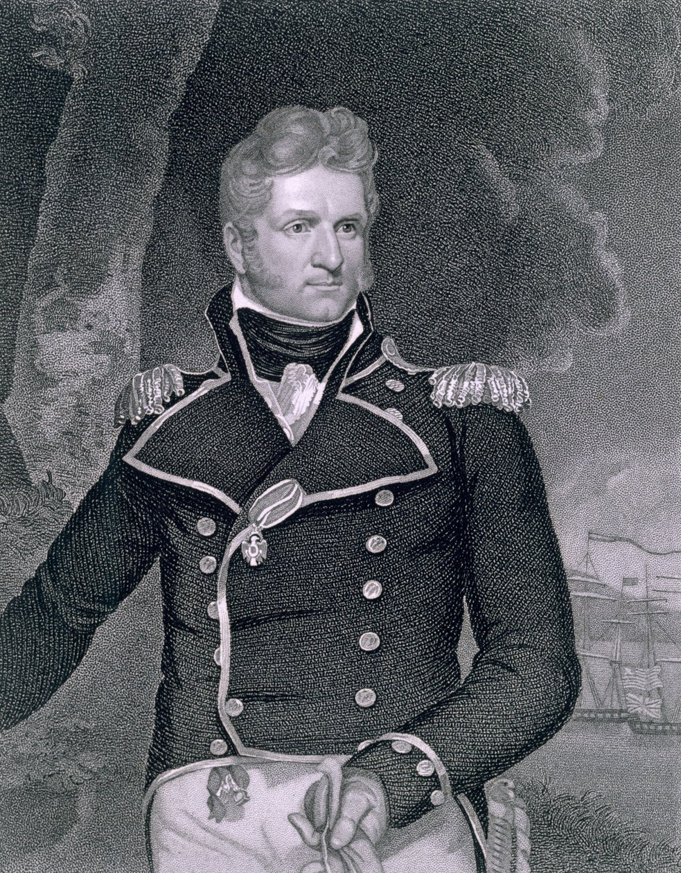 Thomas Macdonough (1783-1825), graviert von John B. Forrest (1814-70) von John Wesley Jarvis
