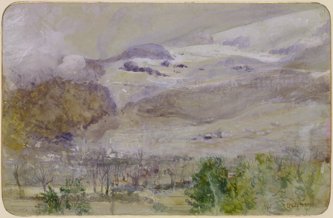 Schweizer Tal Landschaft, 1885 von John William Inchbold