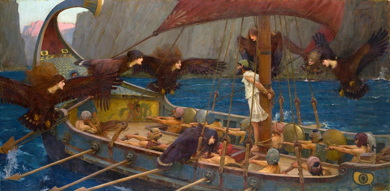 Odysseus und die Sirenen von John William Waterhouse