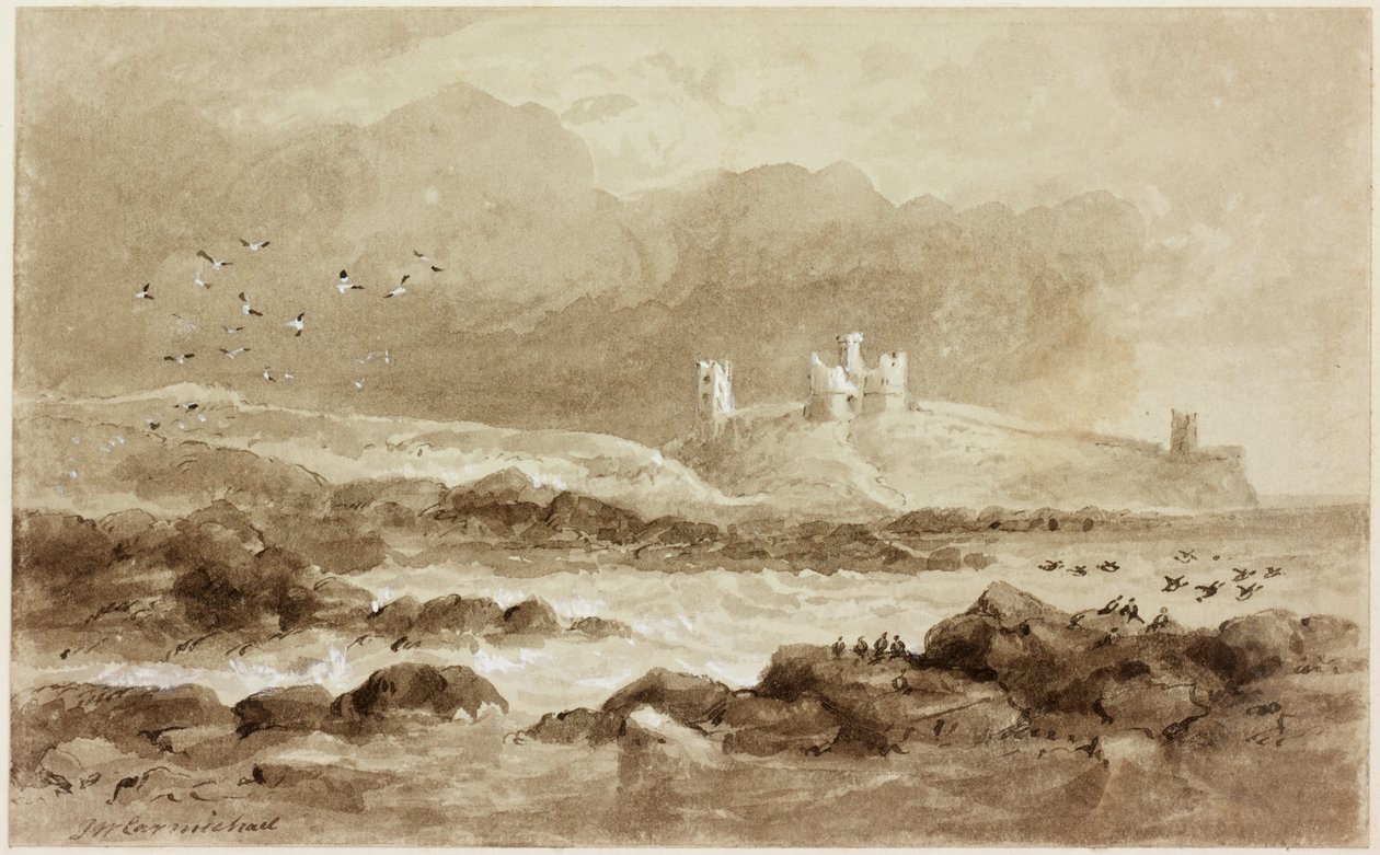 Dunstanburgh von Süden von John Wilson Carmichael
