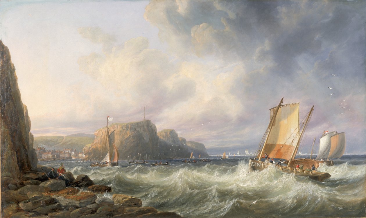 Vor der Küste von Yorkshire (Staithes) von John Wilson Carmichael
