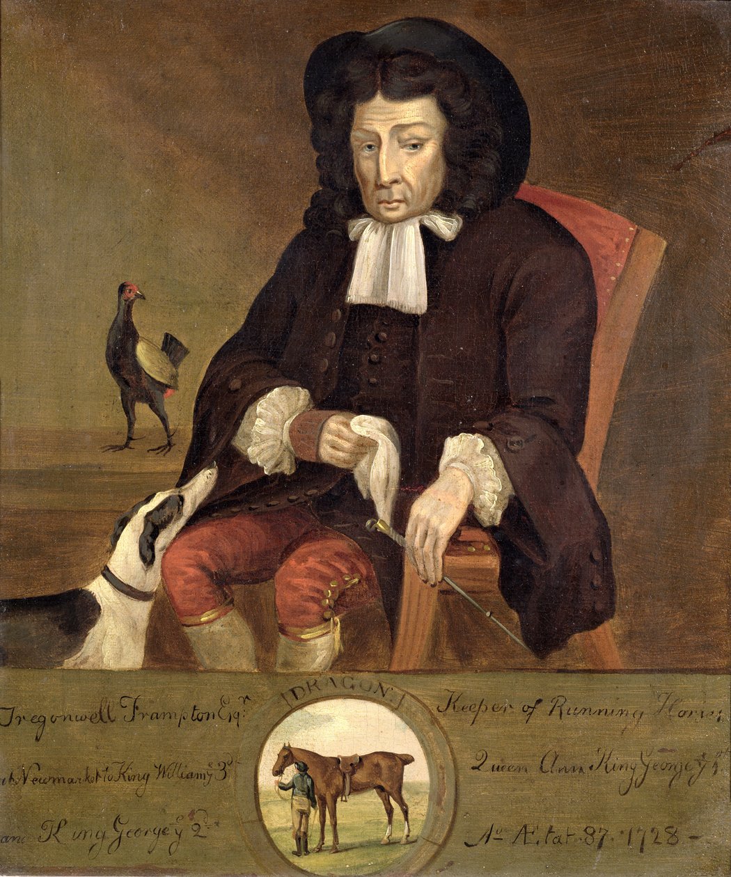 Tregonwell Frampton (1641-1727), Vater des Rennsports, 1728 von John Wootton